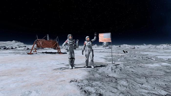 image of astronauts in moon