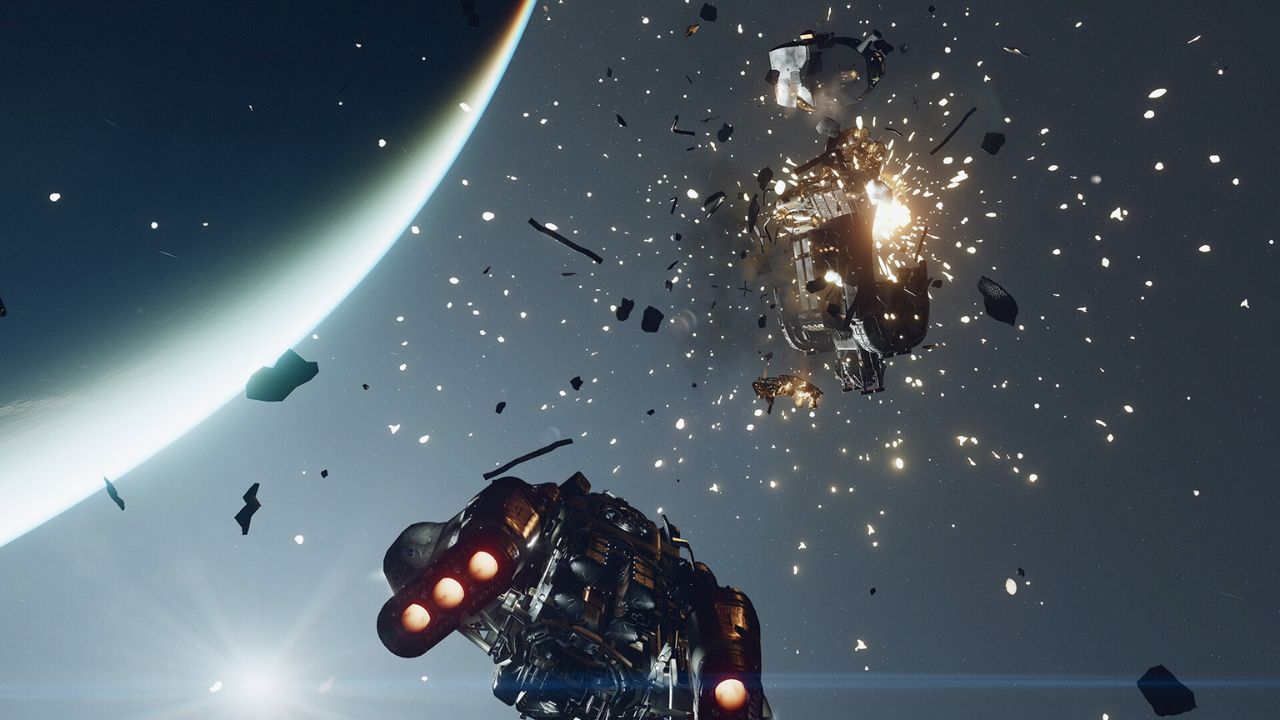 A space battle has just ended with one ship exploding