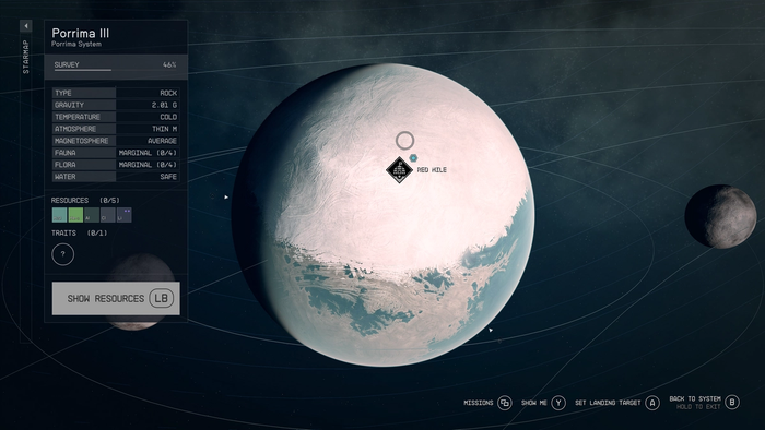 starfield red mile location on porimma III