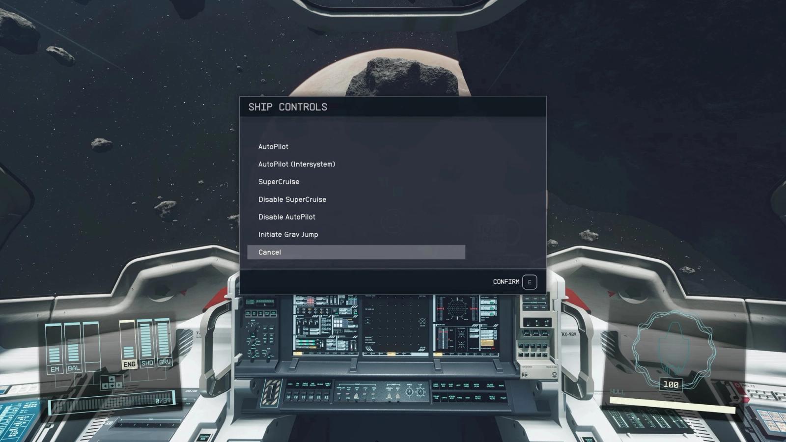 image of an autopilot menu