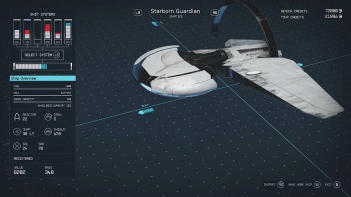 starfield starborn guardian ship