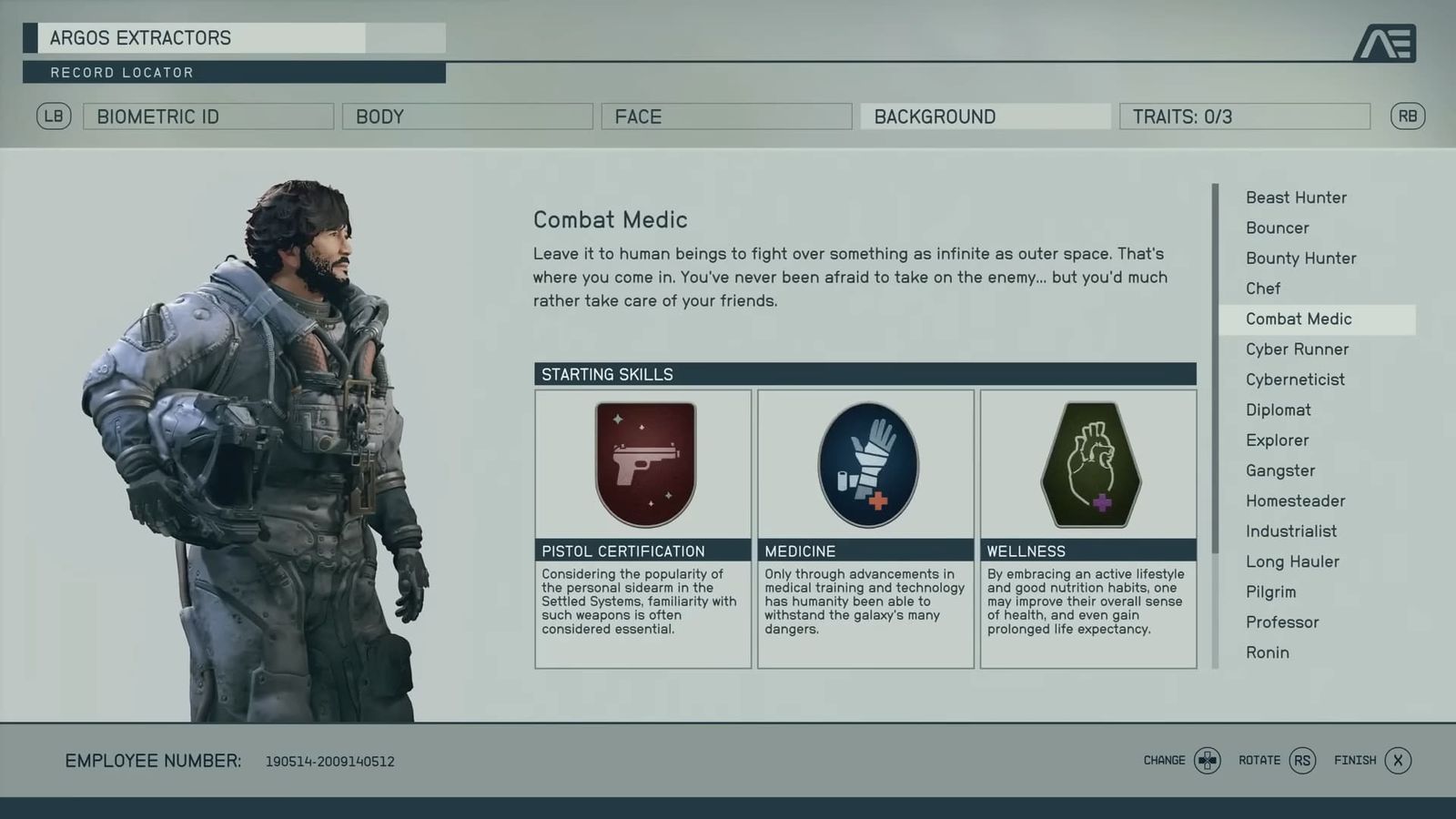 Combat Medic info and skills in Starfield.