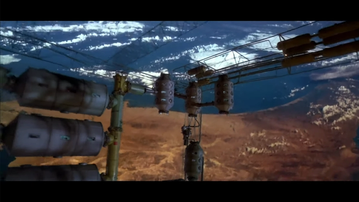 a complex structure above the planet