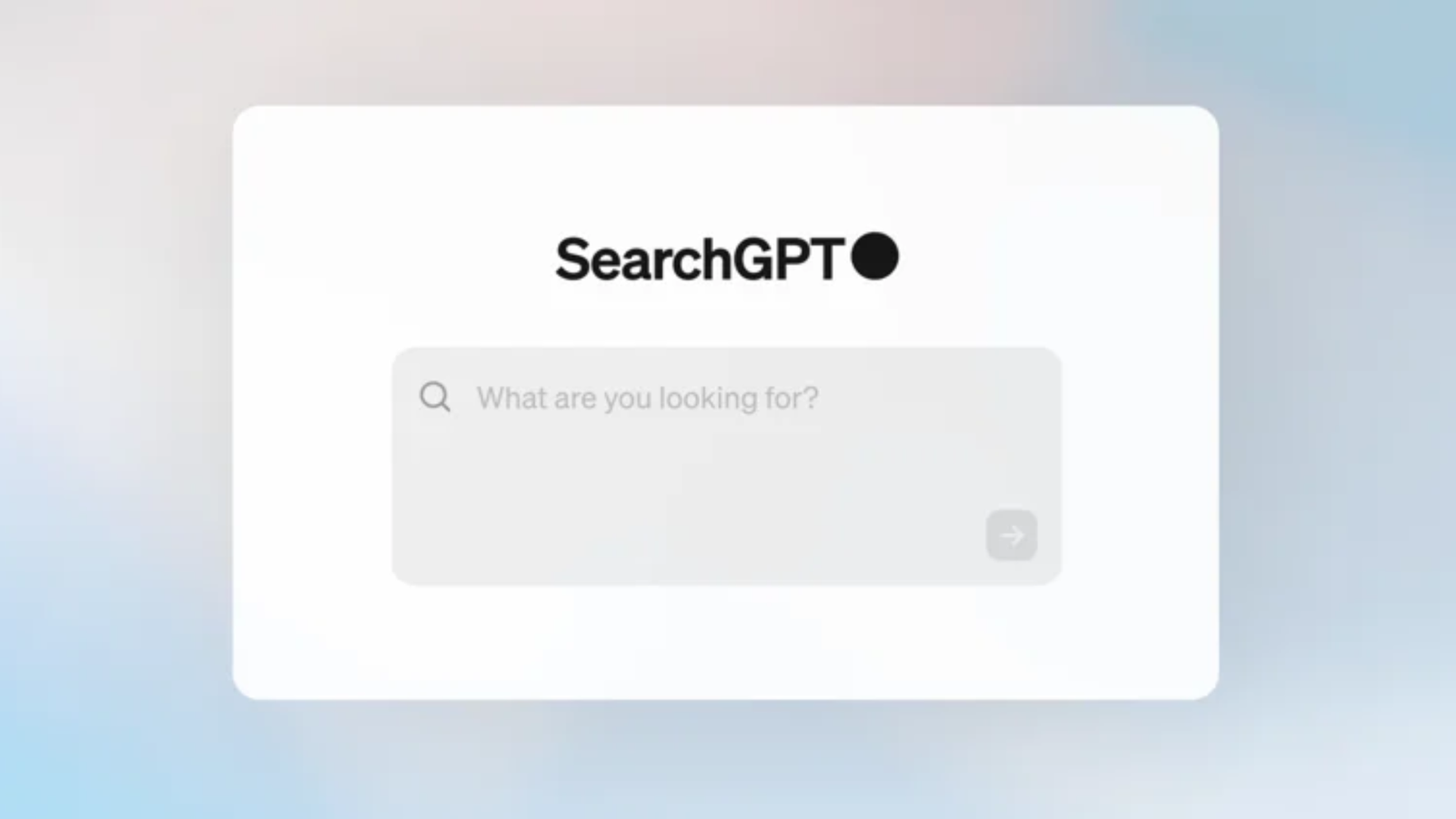 An image of the OpenAI SearchGPT interface