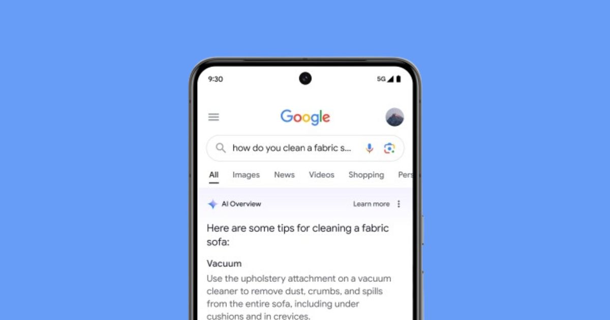 An image of the Google AI Overview - turn it off and disable