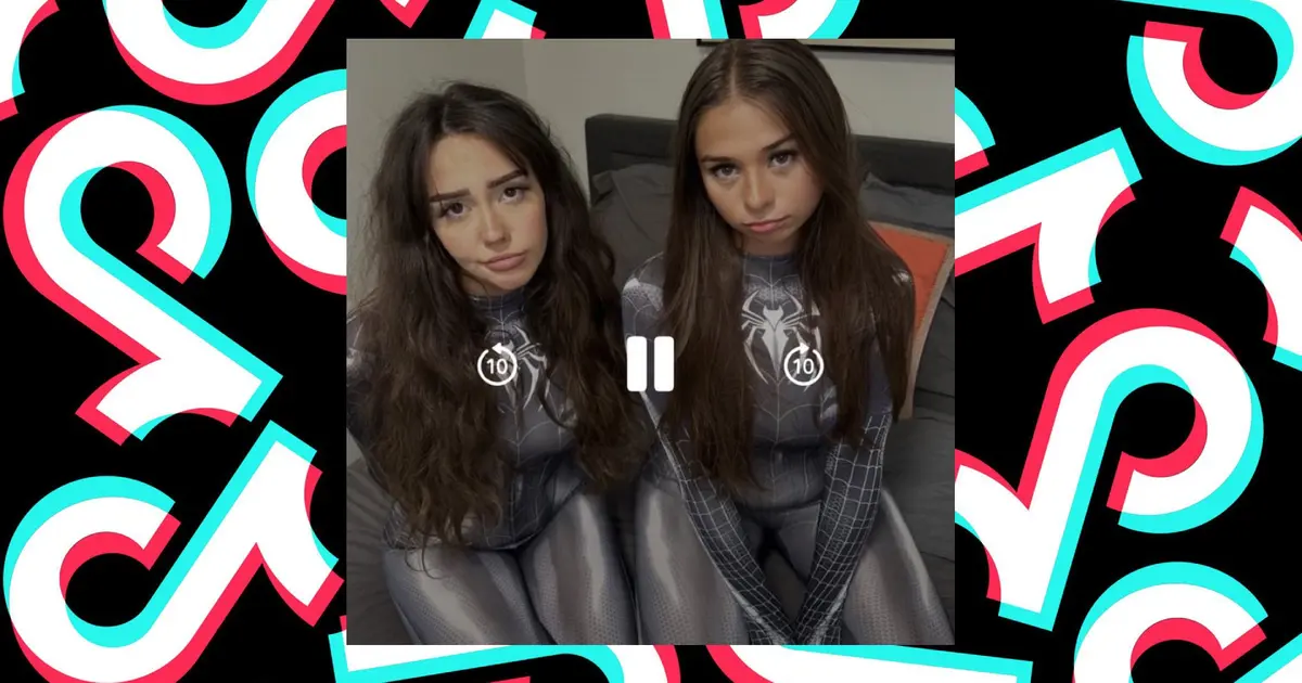 An image of Sophie Rain and her sister sitting on bed in Spiderman suits - video watch
