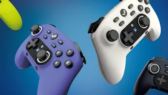 New Hori Steam Controller models in various colors in front of a light blue background