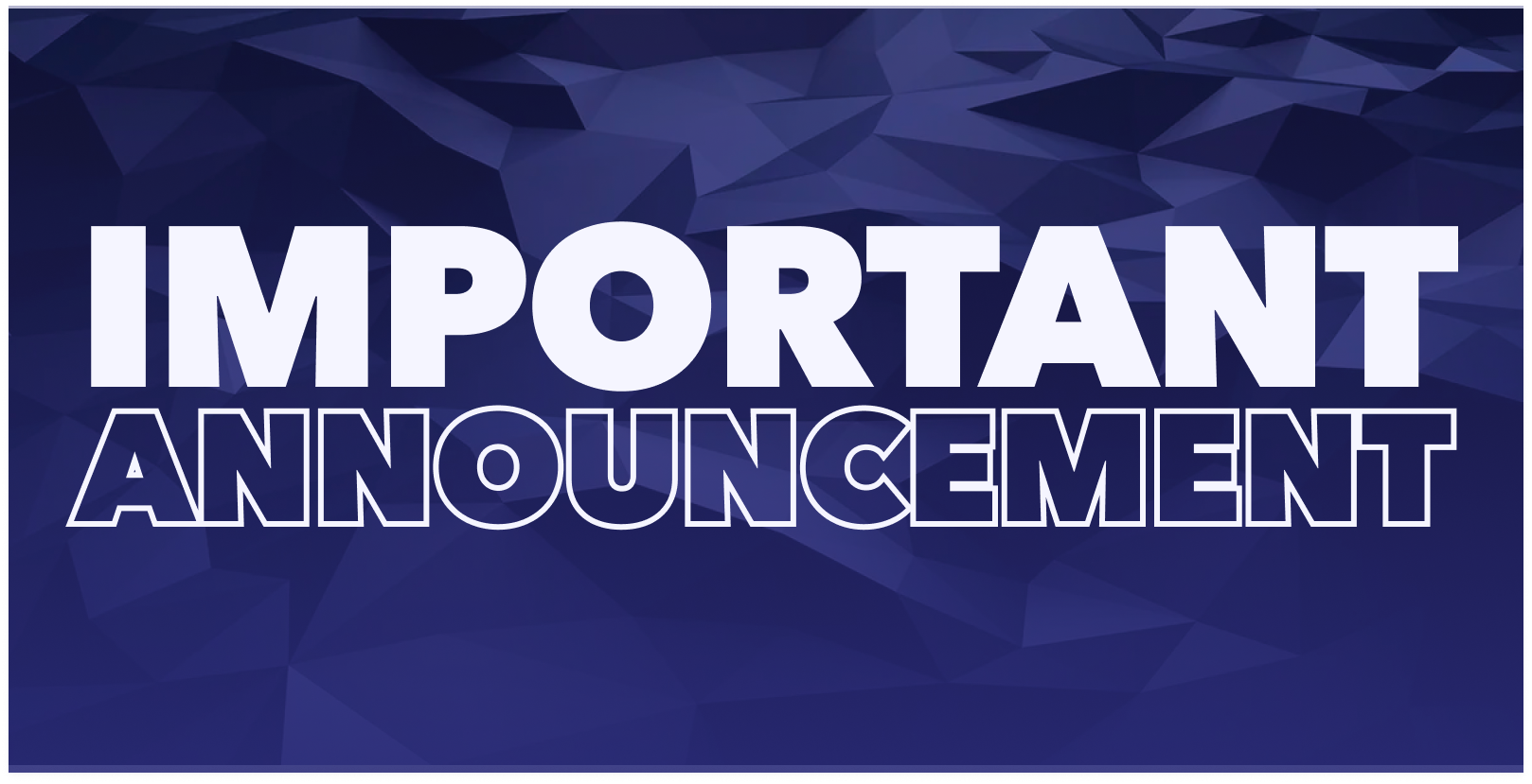 Important Announcement Banner